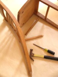 Try This: Wooden Chair Headboard Image